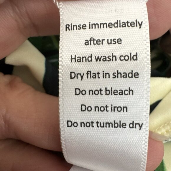 Andie Women's M Waikiki Coverup Swim Dress Stretchy Ivory Palm NWT 9554 - Picture 15 of 16